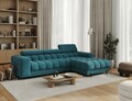 Coltar extensibil dreapta 3 locuri ELTAP, RT-40AMO, Felro, 285x181x93 cm, lemn/poliester, albastru