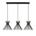 Lustra, Kirpi - 3088, Opviq, 104 x 30 x 130 cm, 3 x E27, 40W, negru