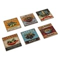 Set 6 suporturi pentru pahare Olives, Versa, 10 x 10 cm, ceramica