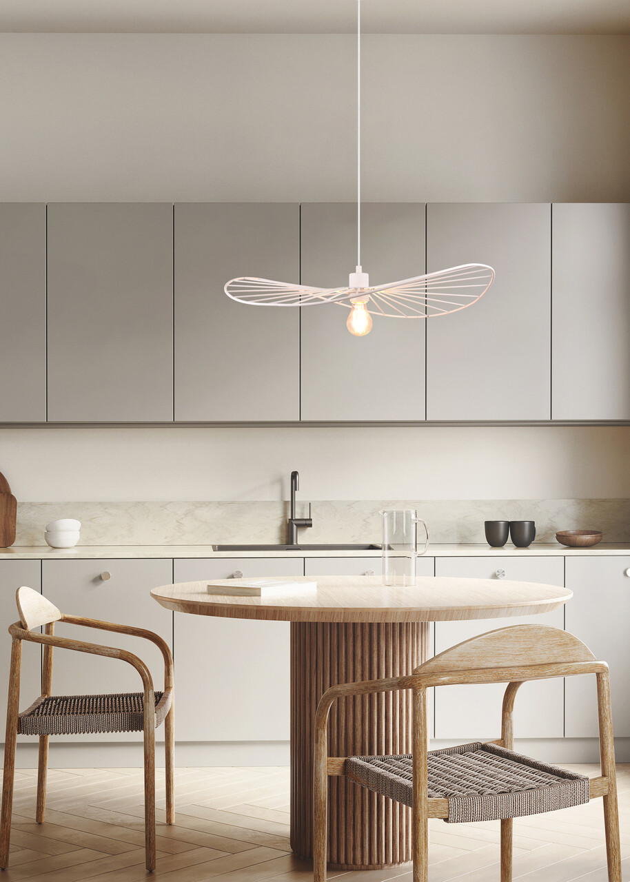Lustra Chapeau, RL, 60x150 cm, 40W, 1x E27, metal, alb mat