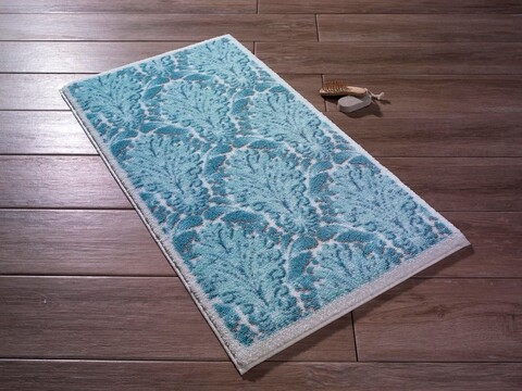 Covoras de baie ornamental, confetti, 80x140 cm, albastru