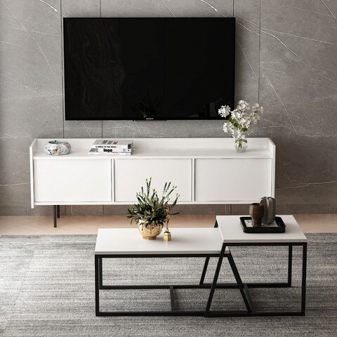 Set mobilier living, Inarch, Atlas, Alb Inarch