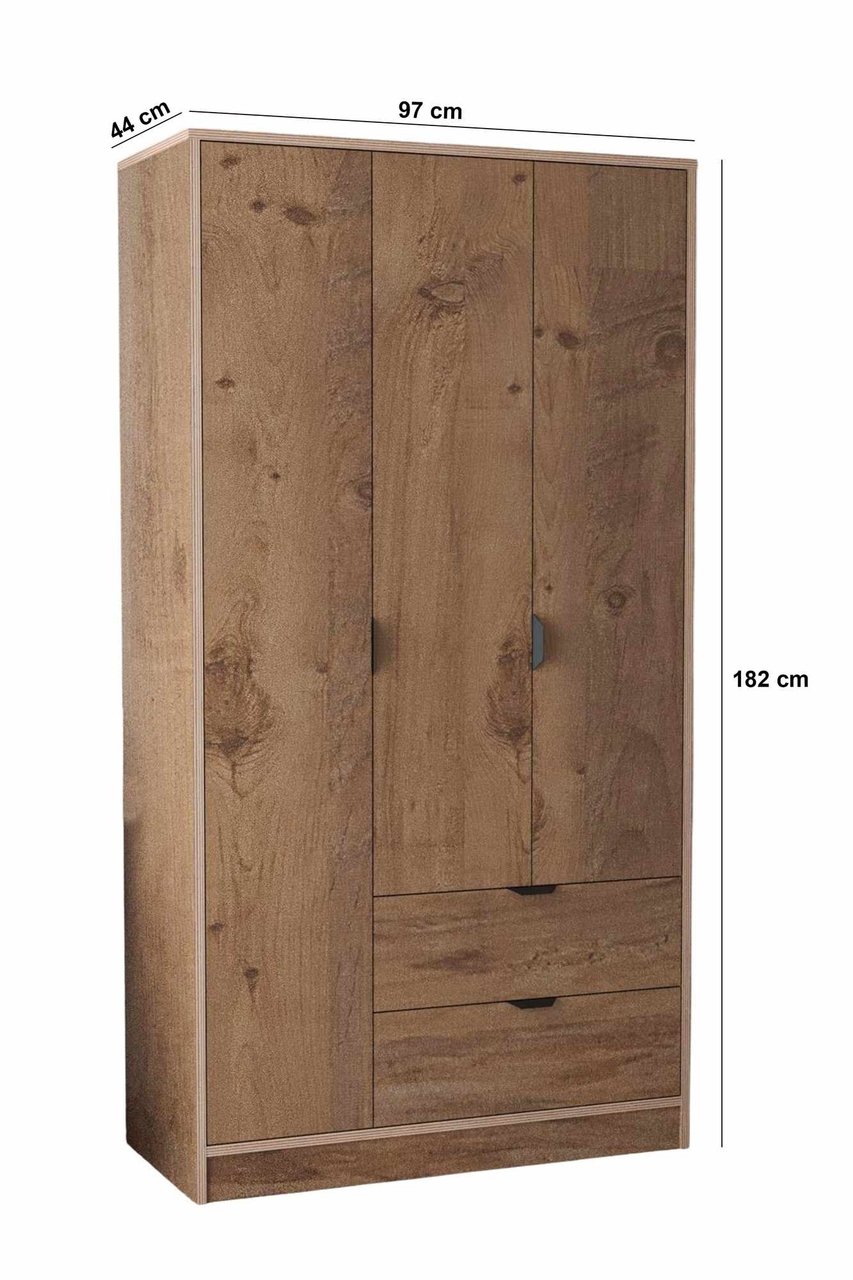 Dulap pentru haine, Hanah Home, Arden 3, 97x182x44 cm, Pinul Atlasului - view 9