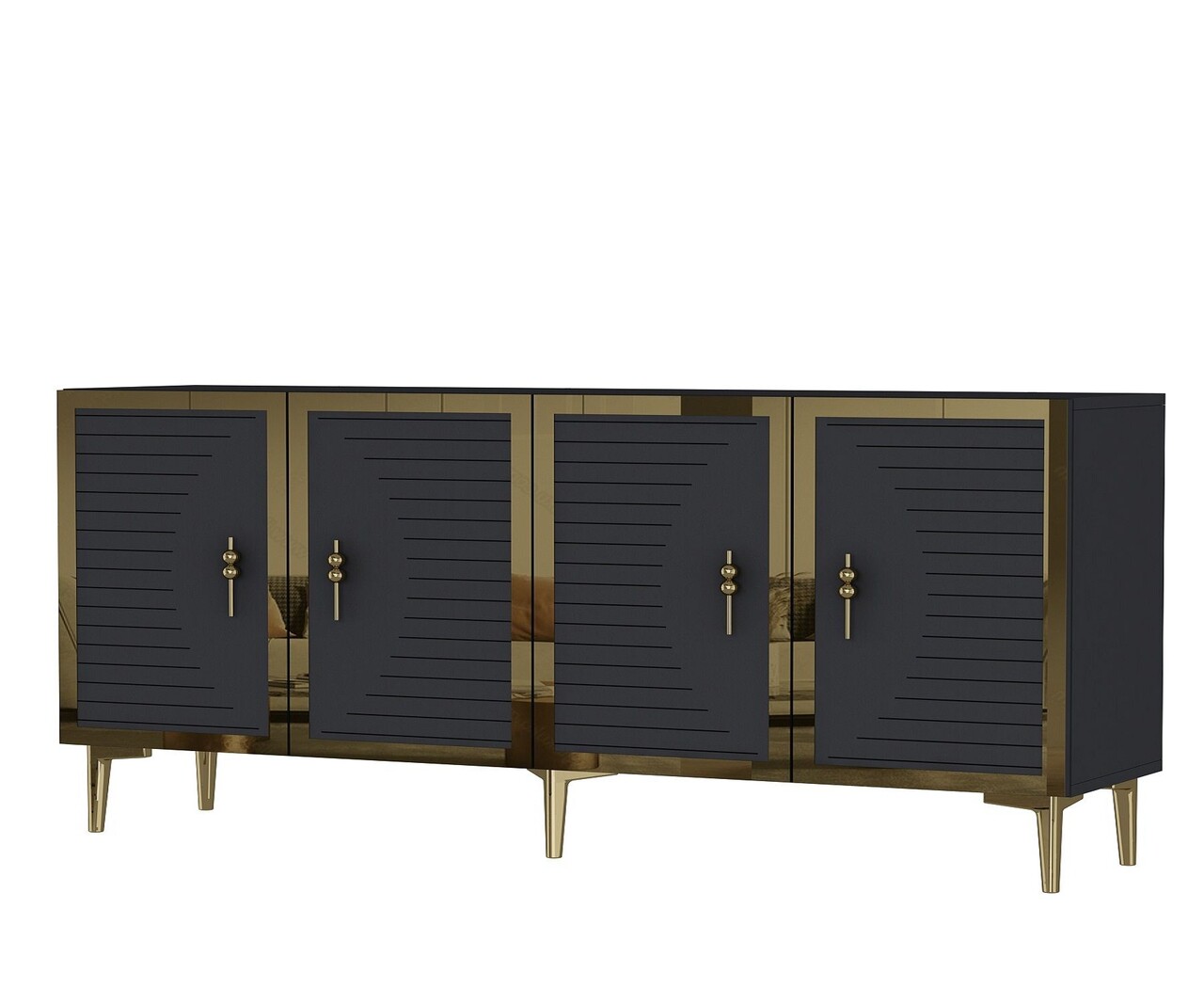 Consola, Hanah Home, Tuna 180, 180x75x32 cm, PAL , Antracit / Aur - view 4