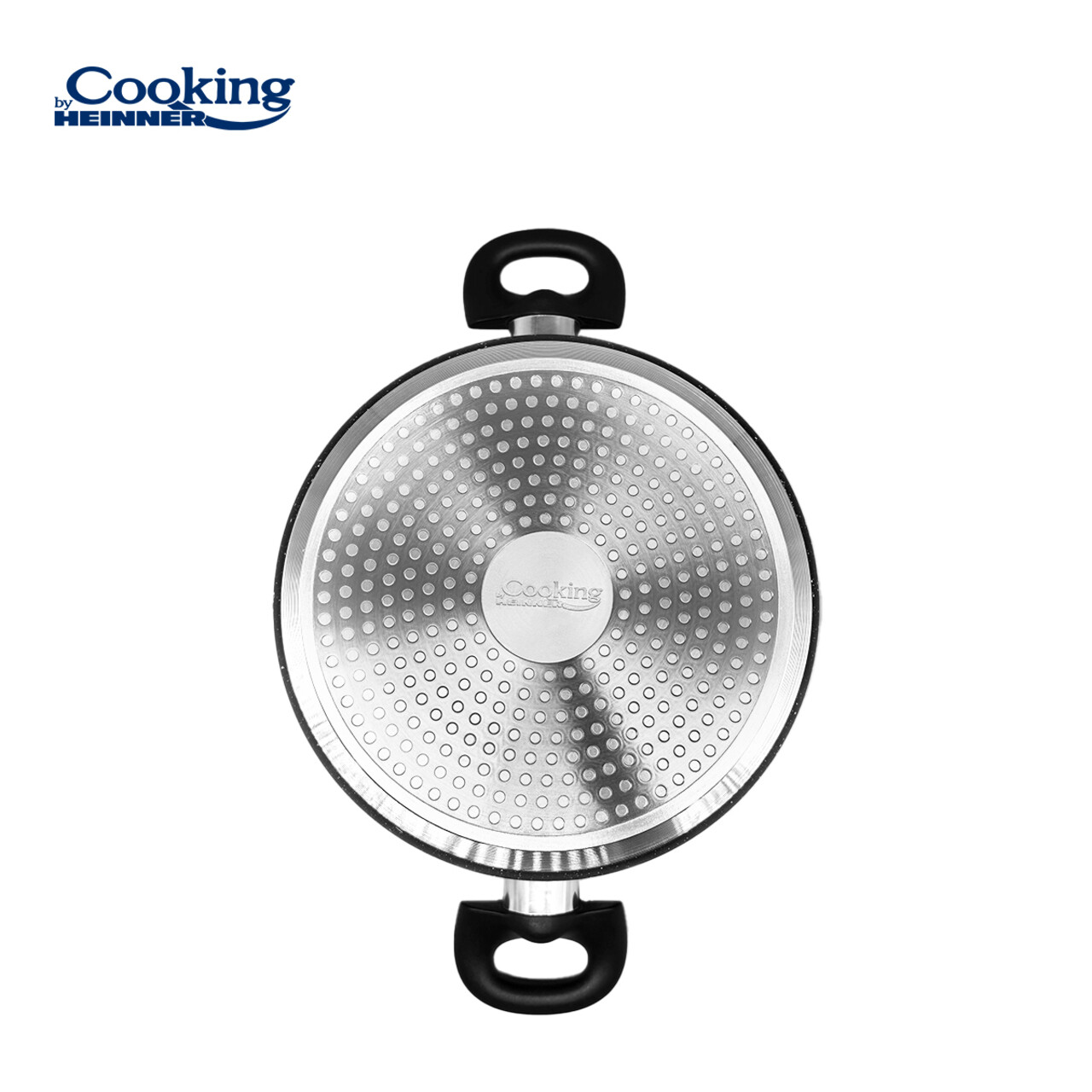 Cratita cu capac Onix, Cooking by Heinner, 22x9 cm, aluminiu/ceramica, negru