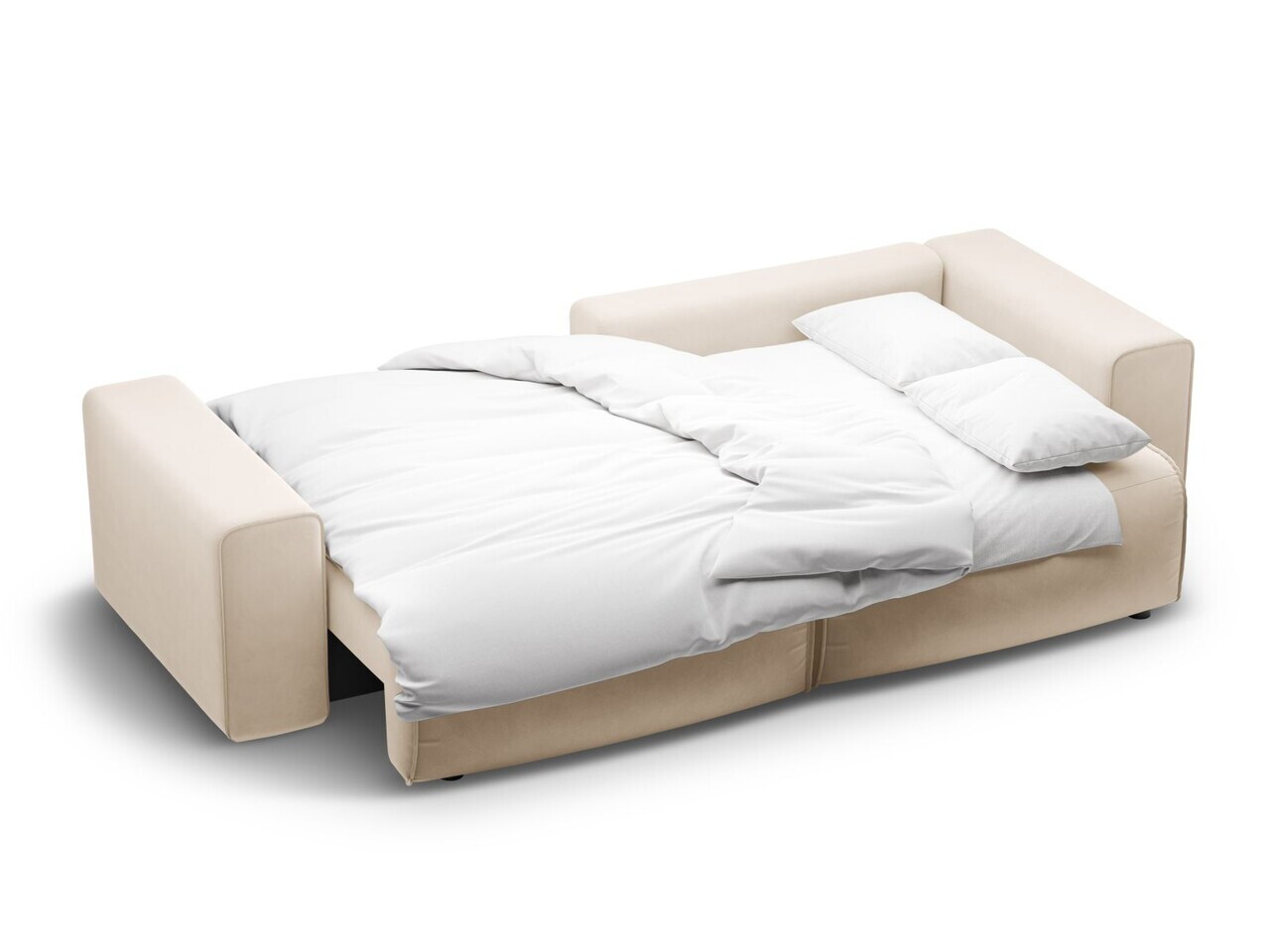 Coltar extensibil dreapta 3 locuri, Victor, Micadoni Home, 246x148x83 cm, catifea, nude — imaginea 6