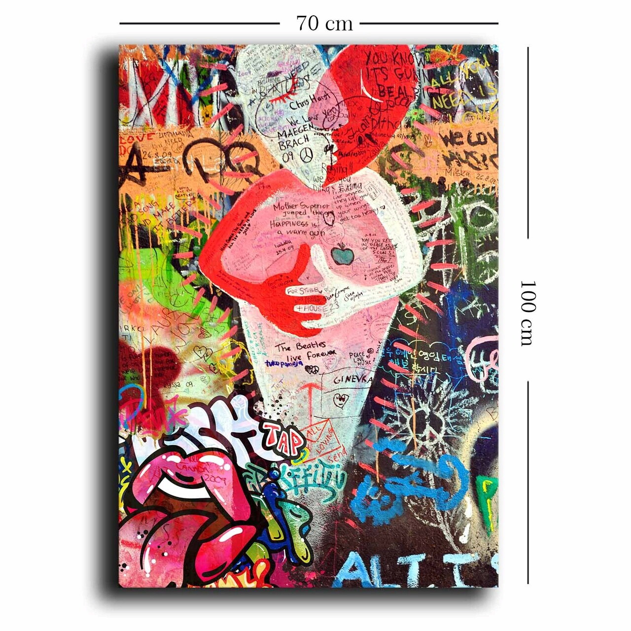 Tablou decorativ, 70100POP-017, Canvas, Lemn, Multicolor - view 4