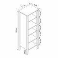Dulap multifunctional, Hanah Home, Marlo, 63x180x46 cm, Coș adânc / Piatră Lunii