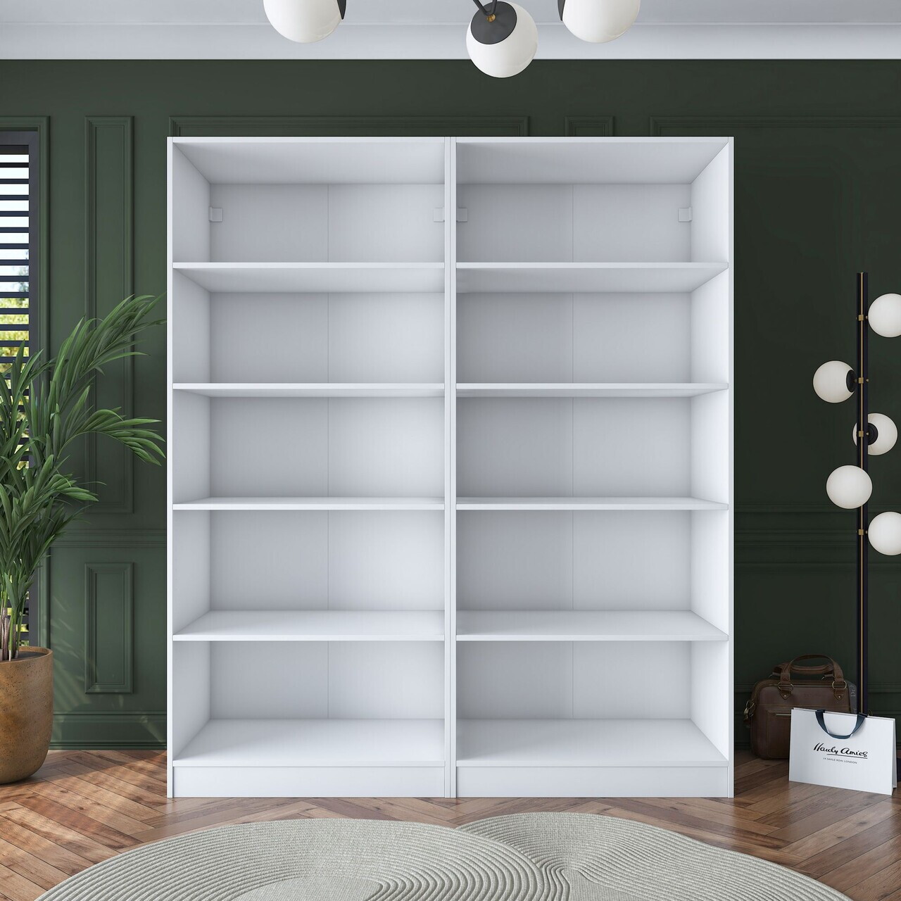Dulap pentru haine, Hanah Home, BA165, 180x210x57.5 cm, PAL melaminat, Alb - view 7