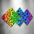 Set 4 tablouri decorative, 4MDF784675318, MDF, Imprimat UV, Multicolor