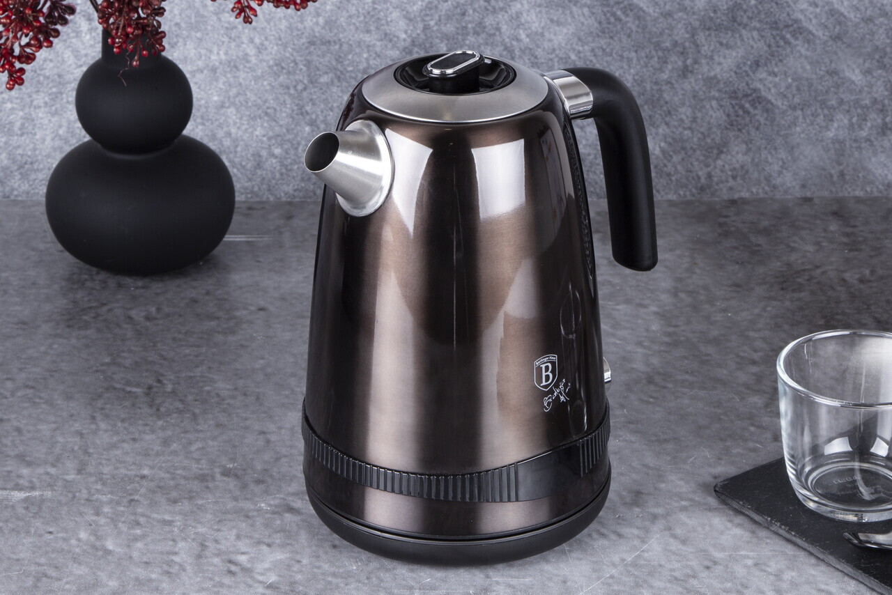 Ceainic electric digital Berlinger Haus, Shiny Black, 1.7 L, inox, negru - imagine 3