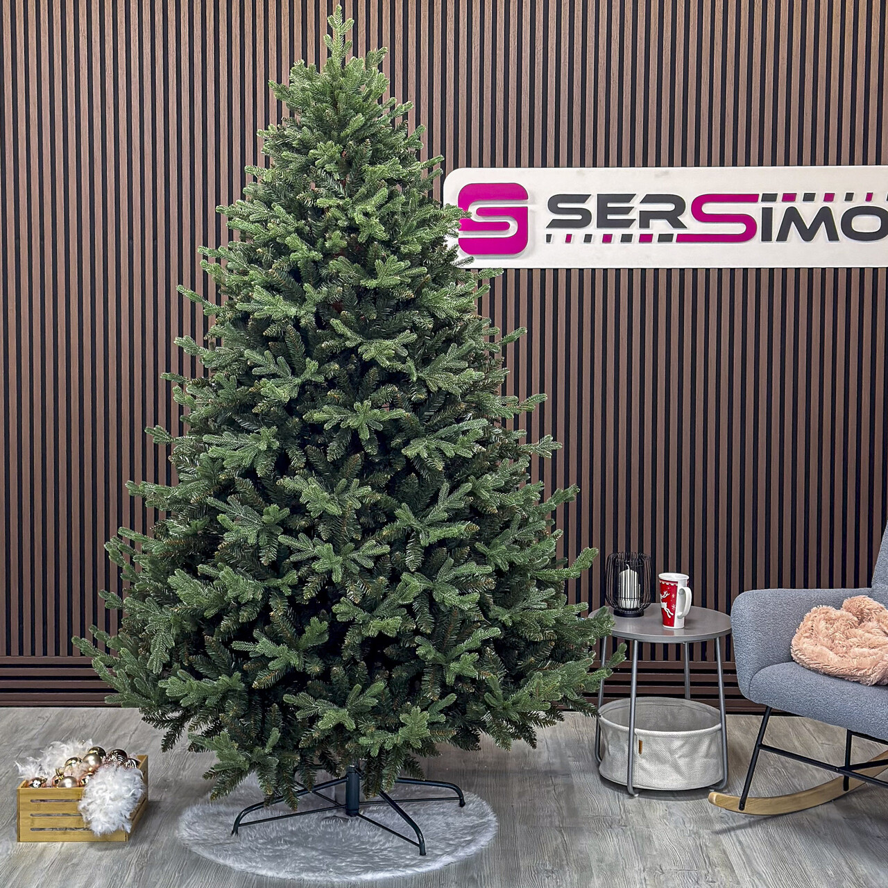 Brad artificial Christmas Deluxe by Sersimo, Royal Felara, 2D+3D, 210cm — imaginea 7