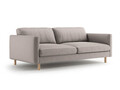 Canapea 4 locuri, Eden, Micadoni, 209x92x90 cm, catifea, gri beton