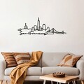 Decoratiune de perete, San Francisco, Metal, Grosime: 2 mm, Negru