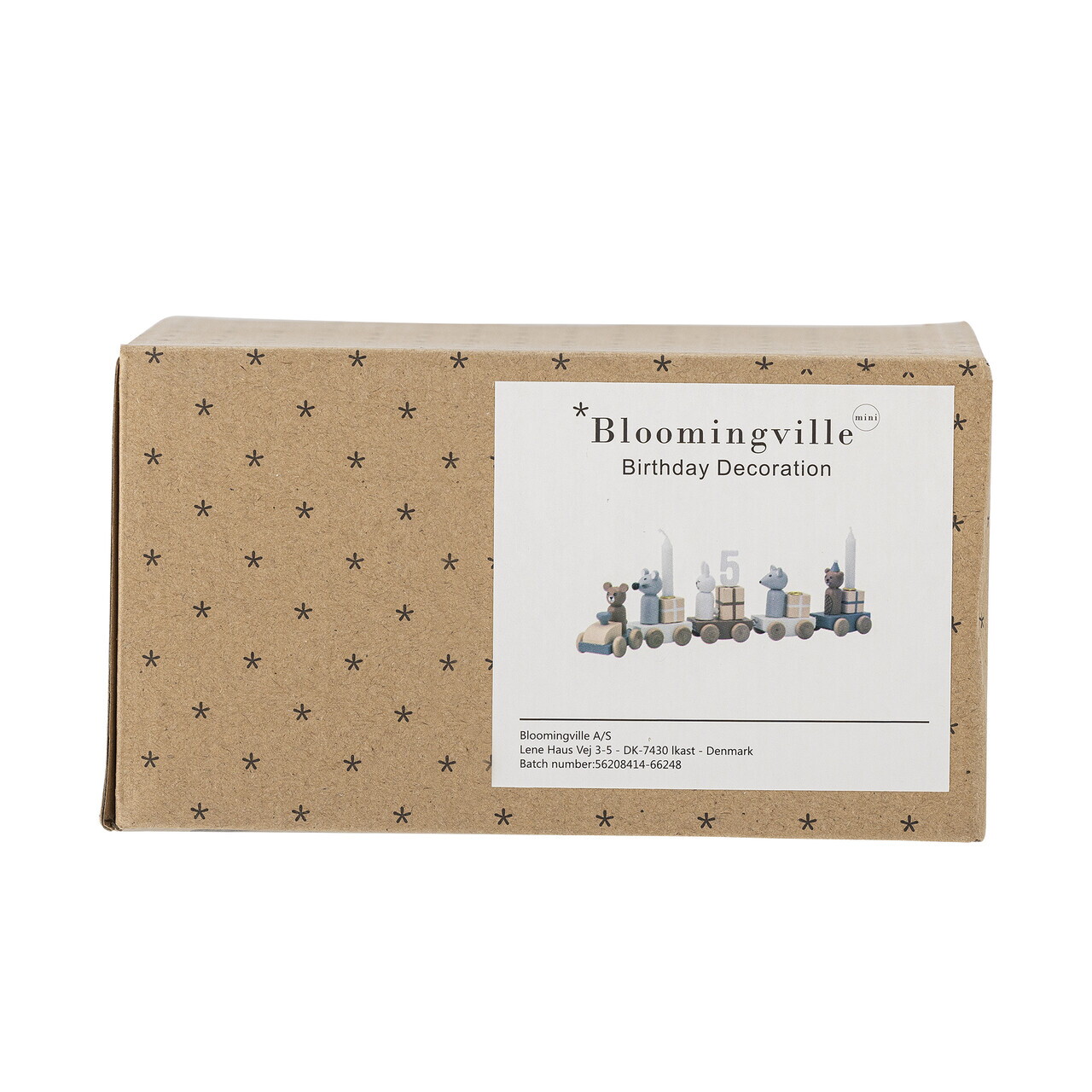 Jucarie aniversara, Bloomingville, Junaid Birthday v2, 38x5x11 cm, FSC 100%, MDF/lemn de fag, multicolor - imagine 3