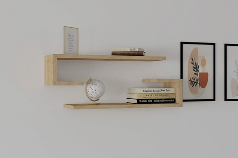 Raft de perete, asse home, eldo sapphire oak, 60x15x19.6 cm, pal , maro