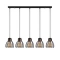 Lustra Kemah N-1236, Noor, 85 x 108 cm, 5 x E27, 100W, negru