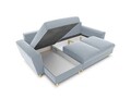 Coltar extensibil reversibil 4 locuri, Moghan, Micadoni Home, GL, 241x145x88 cm, catifea, albastru deschis
