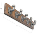Raft de perete, Evila Originals, BoruRaf038, 50x11x9 cm, Nuc / Negru