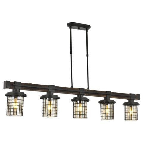 Lustra, AV-4216-5EY, Avonni, 121 x 15 x 75 cm, 5 x E27, 60W, negru 121