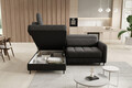 Coltar extensibil stanga 3 locuri ELTAP, LT-05RAQ, Barea, 208x160x100 cm, lemn/poliester, gri inchis