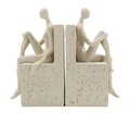 Set 2 suporturi pentru carti Stons Book , Mauro Ferretti, 24x10x20.5 cm, polirasina, crem