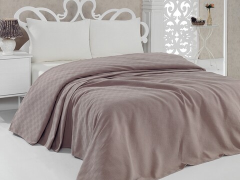 Cuvertura de pat dubla, Bella Carine by Esil Home, 1 – Brown, 200×240 cm, 100% bumbac, maro Bella Carine by Esil Home