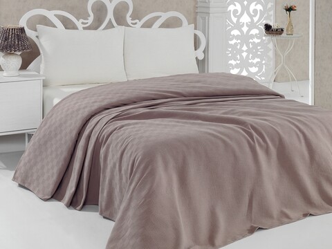 Cuvertura de pat dubla, Bella Carine by Esil Home, 1 - Brown, 200x240 cm, 100% bumbac, maro