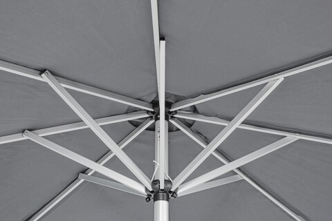 Umbrela pentru gradina/terasa Vienna, Bizzotto, Ø300 cm, stalp Ø48 mm, aluminiu/poliester, gri inchis