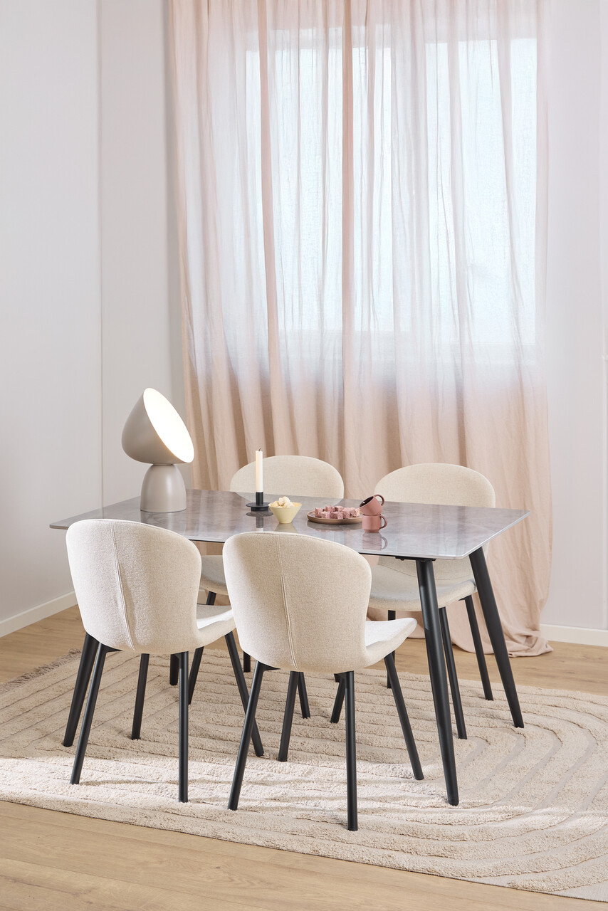 Scaun Esra, Actona, 50x58x86 cm, poliester/otel, bej - view 6