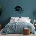 Decoratiune de perete, Lips 5, Metal, Dimensiune: 65 x 53 cm, Negru