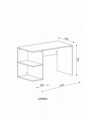 Birou Wooden Art, Elegance White, 120x75x60 cm