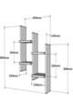 Raft de perete, Puqa Design, Damla, 49.4x85x14.5 cm, PAL, Alb