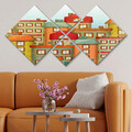 Set 4 tablouri decorative, 4MDF21275457, MDF, Imprimat UV, Multicolor