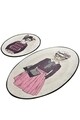 Set 2 covorase de baie Dude DJT, Chilai, 50x60 cm/60x100 cm, multicolor