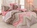 Lenjerie de pat dubla, 4 piese, 100% bumbac ranforce, Cotton Box, Melis