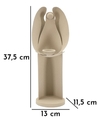 Suport lumanare Dune Angel, Mauro Ferretti, 13x11.5x37.5 cm, fier, crem