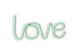Decoratiune luminoasa LED, Love, Benzi flexibile de neon, DC 12 V, Verde
