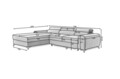 Coltar extensibil dreapta 3 locuri ELTAP, RT-04VE, Grayson, 278x205x92 cm, lemn/poliester, gri