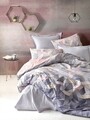 Lenjerie de pat dubla Dennis - Grey, Cotton Box, 4 piese, bumbac ranforce, gri