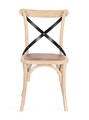 Scaun Cross, Bizzotto, 50.5x52x87 cm, lemn de ulm/otel/ratan, natural antic