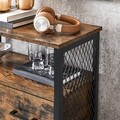 Bufet multifunctional, Vasagle, 60x30x108 cm, PAL/otel, maro rustic