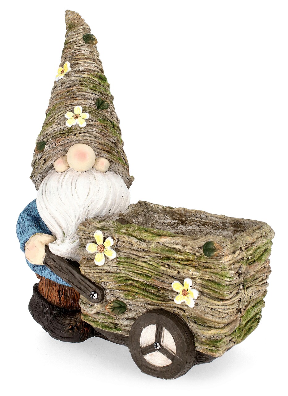 Ghiveci Hansel Gnome, Bizzotto, 37x20x47.5 cm, magneziu, maro