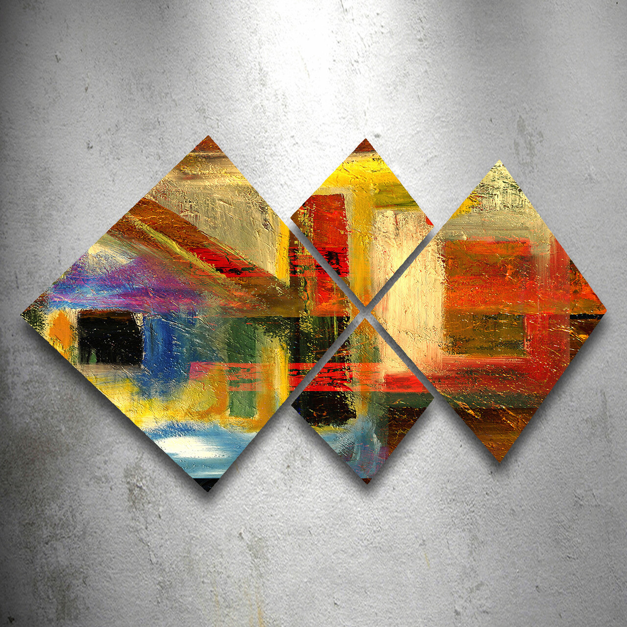 Set 4 tablouri decorative, 4MDF115681849, MDF, Imprimat UV, Multicolor - 1 | YEO
