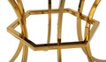 Masa dining Shanty, Mauro Ferretti, 100x80 cm, fier/sticla, auriu/negru
