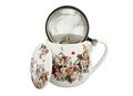 Cana cu infuzor, DUO, Vintage Flowers, 430 ml, portelan, multicolor