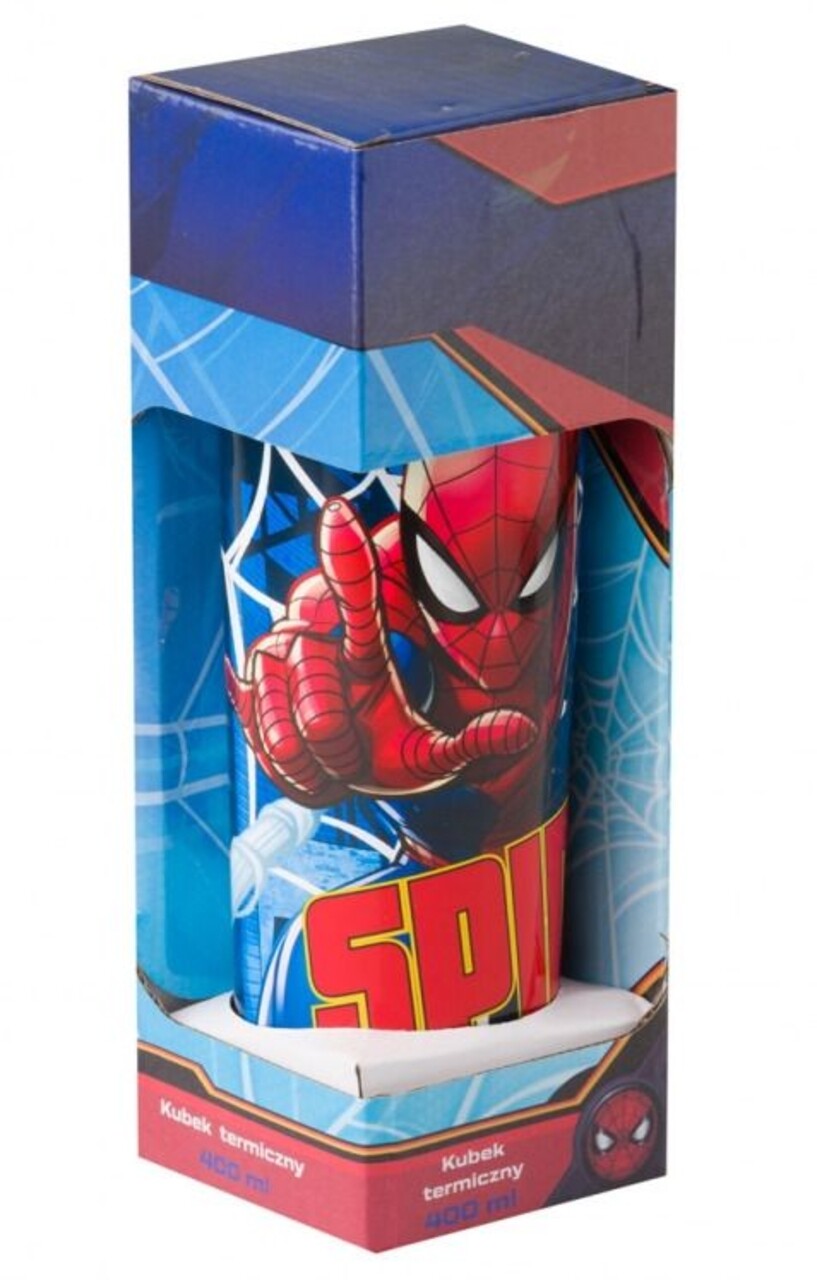 Cana Termos Spidey Spiderman, Marvel, 400 Ml, Inox, Albastru