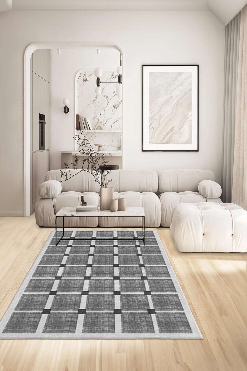 Covor, Sftkece008, 140x220 cm, Negru — imaginea 3