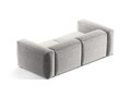 Canapea 2 locuri, Bergamo, Cosmopolitan Design, 224x108x70 cm, tesatura structurata, gri deschis