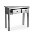 Consola cu 2 sertare Frye, Versa, 80 x 34.5 x 75 cm, lemn, argintiu